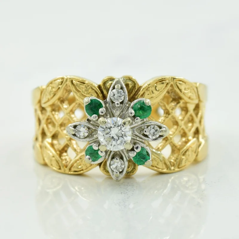 Unique Jewelry Designs Now At Discounted Rates Diamond & Emerald Ring | 0.16ctw, 0.08ctw | SZ 6.75 |