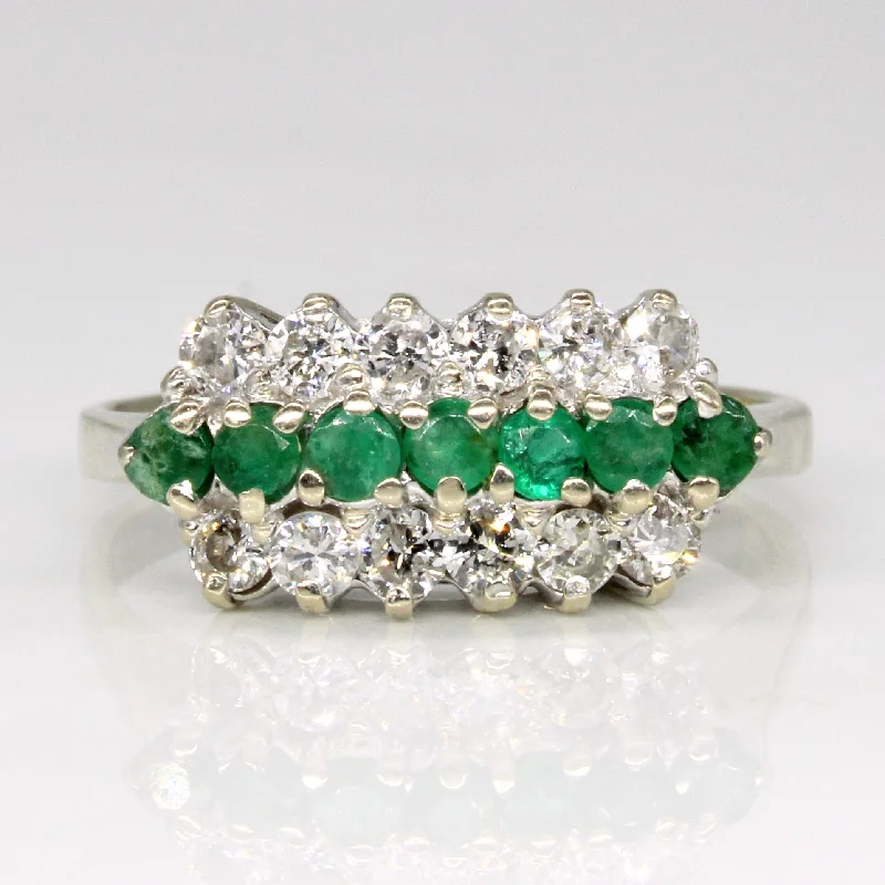 Celebrate Every Occasion With Sparkling Savings Diamond & Emerald Ring | 0.48ctw, 0.14ctw | SZ 7.75 |