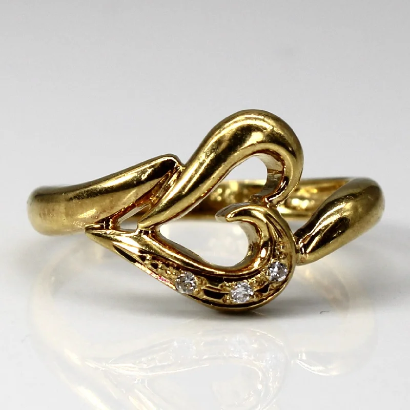 Bestselling Jewelry At Special Promotional Rates Diamond Heart Design Gold Ring | 0.03ctw | SZ 6.25 |