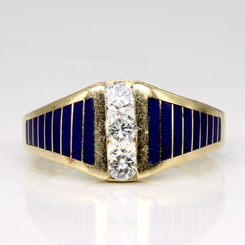 Exclusive Gemstone Jewelry Markdowns – Shop Now Diamond & Lapis Lazuli Ring | 0.30ctw, 0.25ctw | SZ 7 |