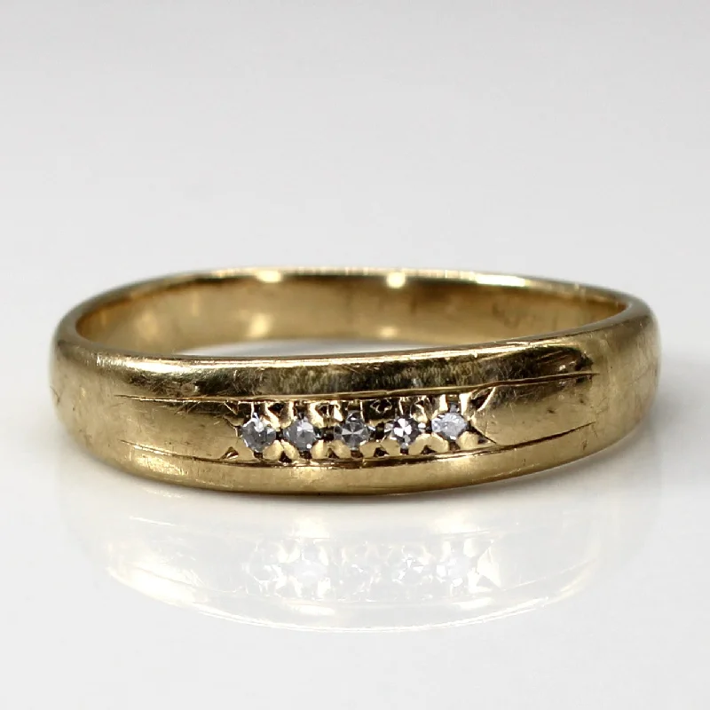 Don't Miss Out – Shop Elegant Jewelry For Less Diamond Yellow Gold Band | 0.05ctw | SZ 8.75 |