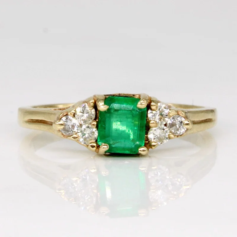 Personalized Jewelry Sale – Meaningful Gifts At Great Prices Emerald & Diamond Ring | 0.32ct, 0.15ctw | SZ 5 |