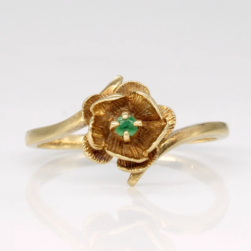 Breathtaking Jewelry At Limited-Time Savings Emerald Flower Ring | 0.005ct | SZ 6 |