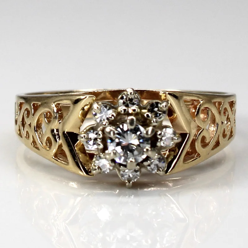 The Ultimate Jewelry Sale – Exclusive Styles At Great Prices Filigree Design Diamond Cocktail Ring | 0.33ctw | SZ 9.25 |