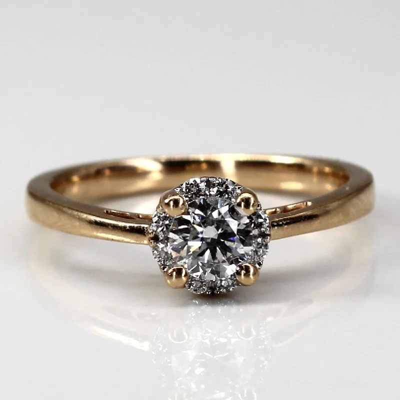 Affordable Luxury Jewelry – Style At A Great Price Halo Style Diamond Ring | 0.35ctw | SZ 4.5 |