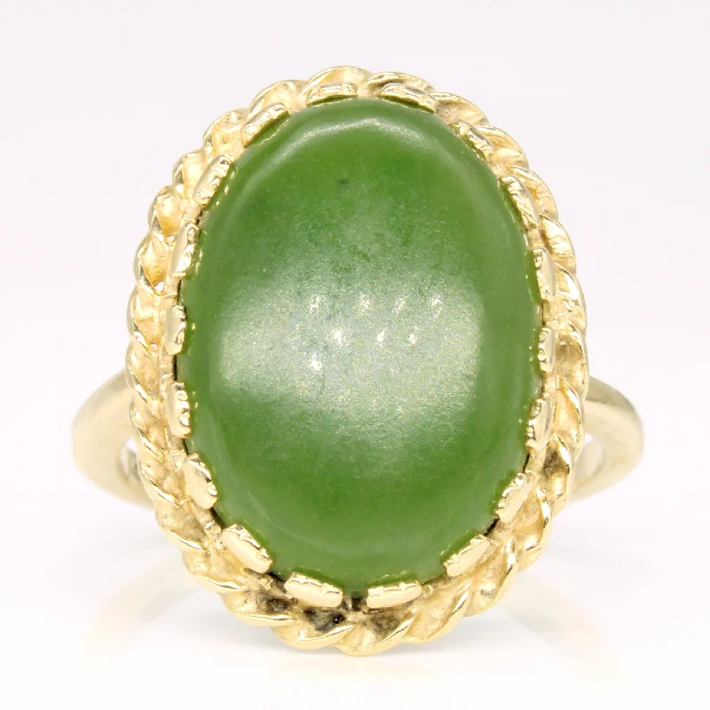 Must-Have Jewelry At Irresistible Discounts Nephrite Jade Cocktail Ring | 7.00ct | SZ 7.75 |