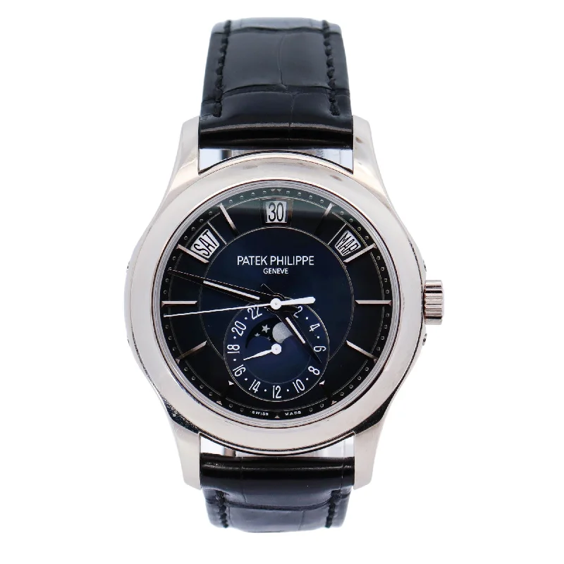 Chic, Trendy, And Affordable Jewelry Sale Patek Philippe Annual Calendar White Gold 40mm Blue Stick Dial Reference# 5205G-013