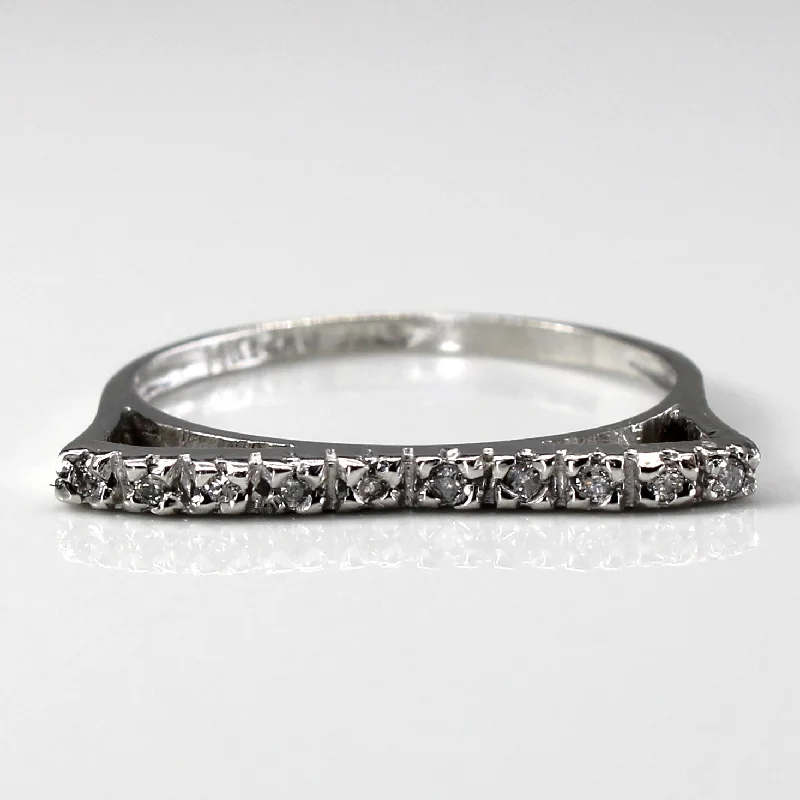 Trending Jewelry Now Available At Exclusive Prices Pave Diamond White Gold Ring | 0.10ctw | SZ 8 |