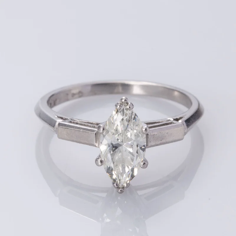 Unique Jewelry For Less – Shop The Sale Now Platinum Marquise Diamond Solitaire Ring | 1.00ct VS2 G/H | SZ 6.5 |