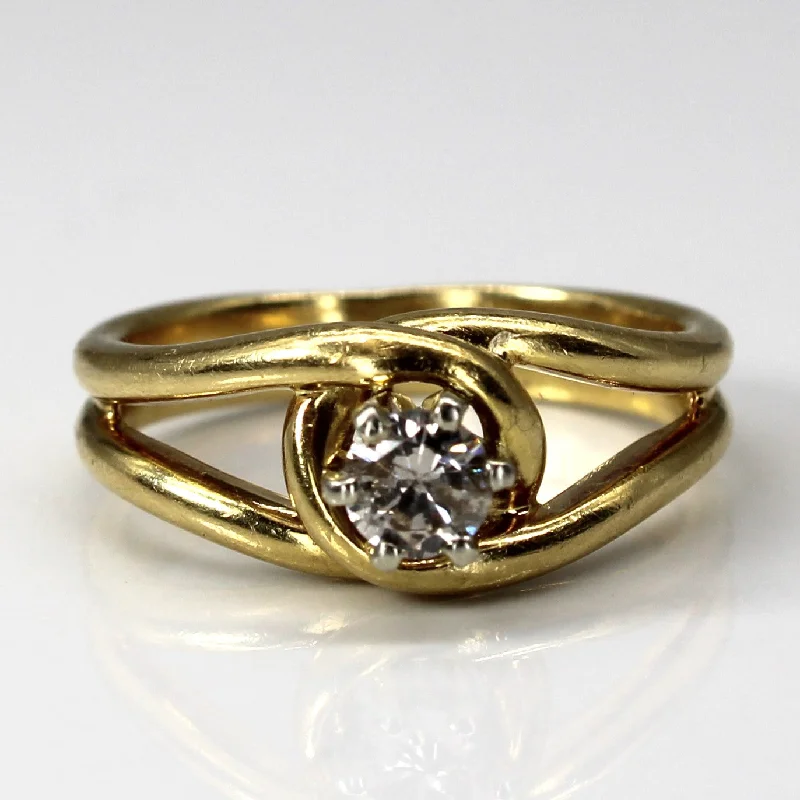 Luxury Meets Affordability – Jewelry Sale Now Live Solitaire Diamond Bypass Gold Ring | 0.23ct | SZ 5.25 |