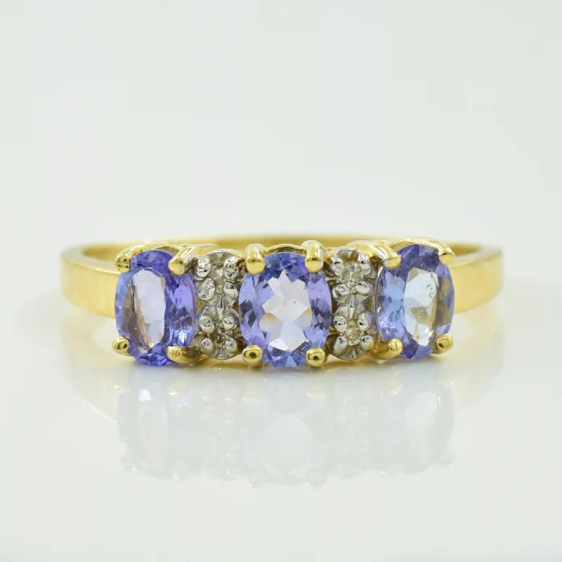 Eco-Friendly Sustainable Jewelry For Conscious Buyers Tanzanite & Diamond Ring | 1.05ctw, 0.03ctw | SZ 9.5 |