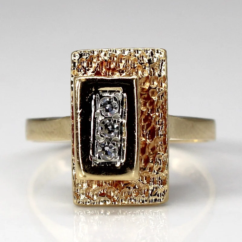 Trending Jewelry Styles Now At Limited-Time Discounts Textured Diamond Ring | 0.06ctw | SZ 6 |