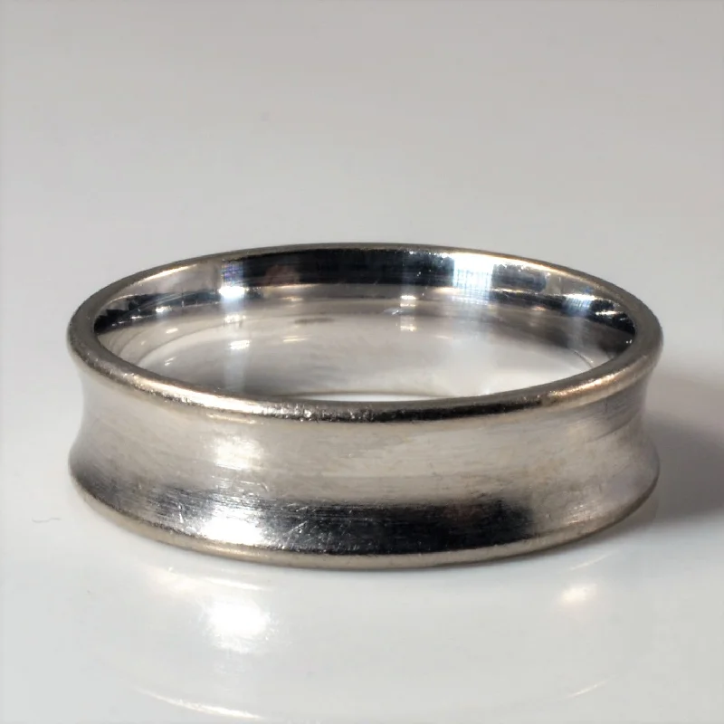 Exclusive Savings On Timeless Jewelry Pieces White Gold Concave Band | SZ 8.75 |