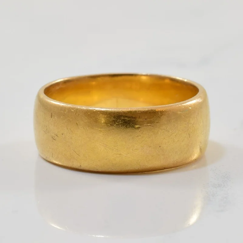 Limited-Stock Jewelry Sale – Shop Before It's Gone 1919 Birmingham Hallmarked Yellow Gold Cigar Band | 7.5mm | SZ 7 |
