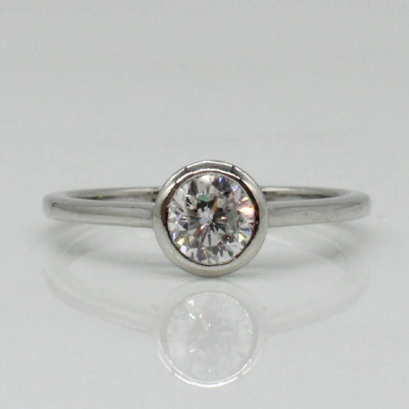 Elevate Your Outfit With Discounted Statement Jewelry Bespoke' Bezel Set Solitaire Engagement Ring | 0.51ct | SZ 6.5 |