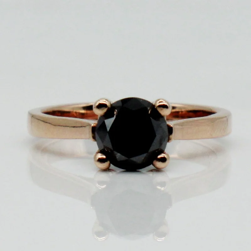 Shop Dazzling Rings, Earrings, And More At Special Discounts Bespoke' Black Diamond Solitaire Ring | 1.75ct | SZ 7 |
