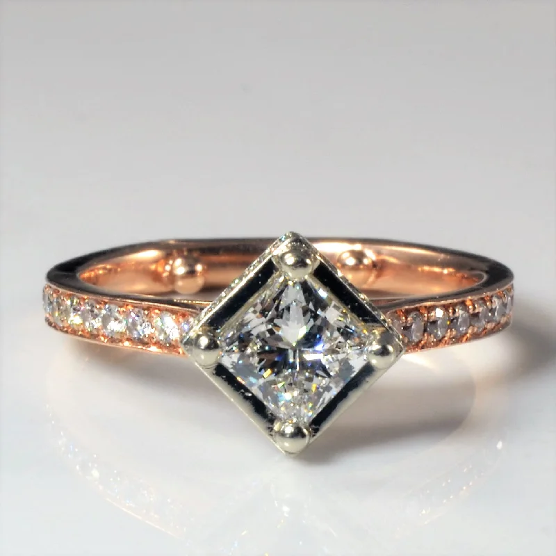 Luxury Jewelry Without The Luxury Price Tag Noam Carver' East West Princess Diamond Engagement Ring | 0.94ctw | SZ 4.75 |