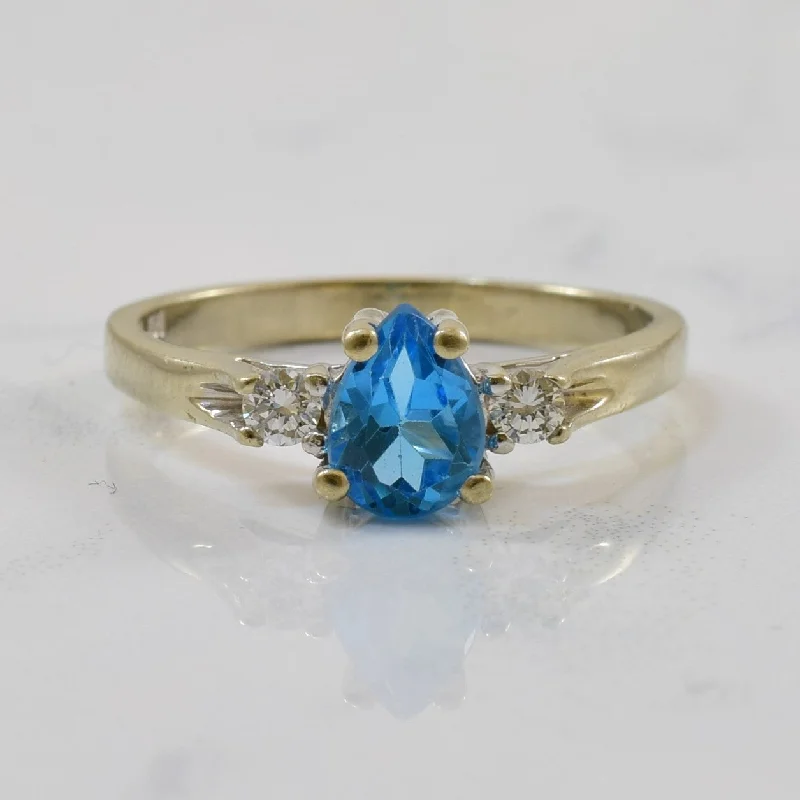 Don't Miss Out On Bestselling Jewelry At Special Prices Blue Topaz & Diamond Three Stone Ring | 0.70ct, 0.10ctw | SZ 7.25 |