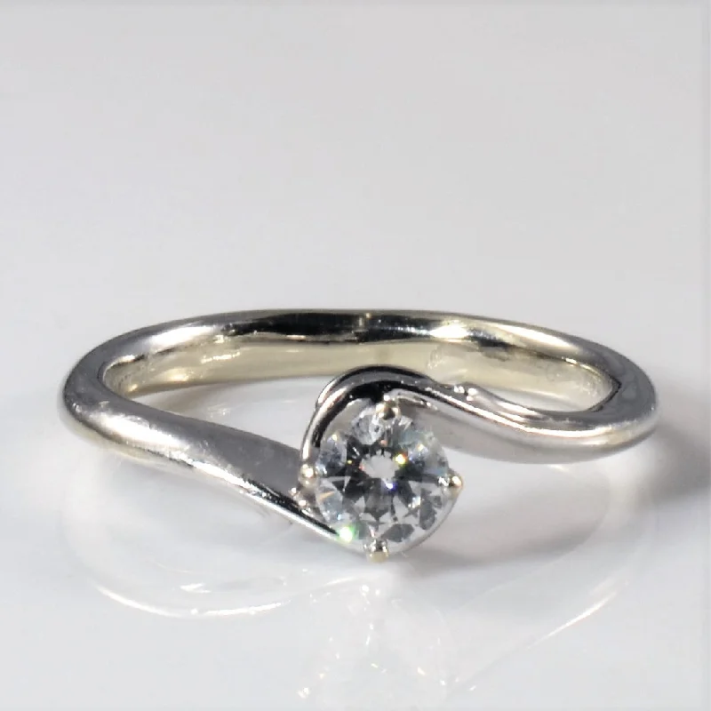 Stunning Jewelry Pieces At The Lowest Prices Ever Bypass Solitaire Diamond Ring | 0.25ct | SZ 5 |
