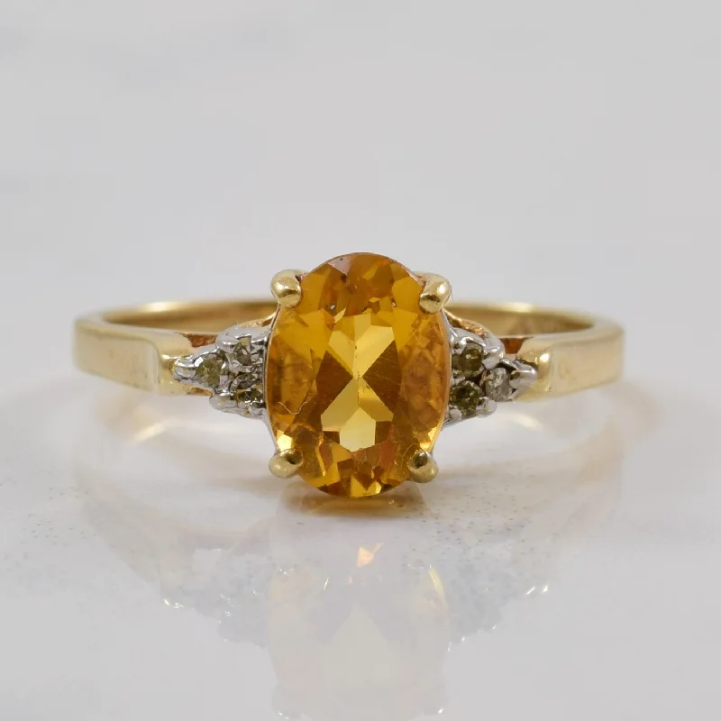 Jewelry Clearance Event – Stock Up Before It's Over Citrine & Diamond Ring | 1.25ct, 0.03ctw | SZ 6.75 |