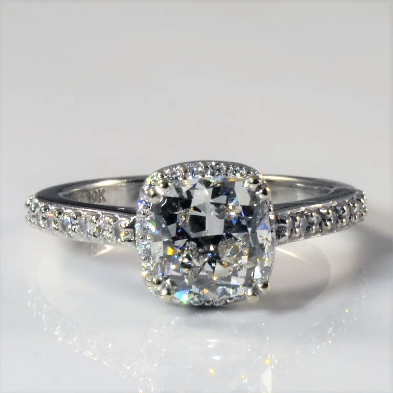 Don't Miss These Dazzling Jewelry Discounts Cushion Diamond Halo Engagement Ring | 2.33ctw | SZ 6.5 |