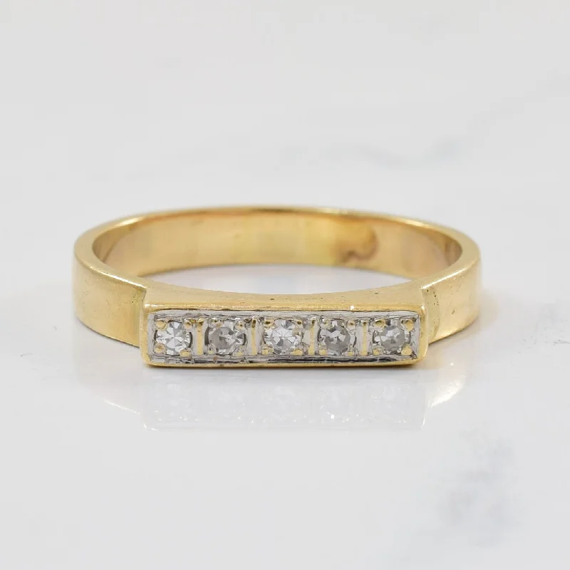 Personalized Jewelry Sale – Unique Gifts At Low Prices Diamond Bar Ring | 0.10ctw | SZ 8 |