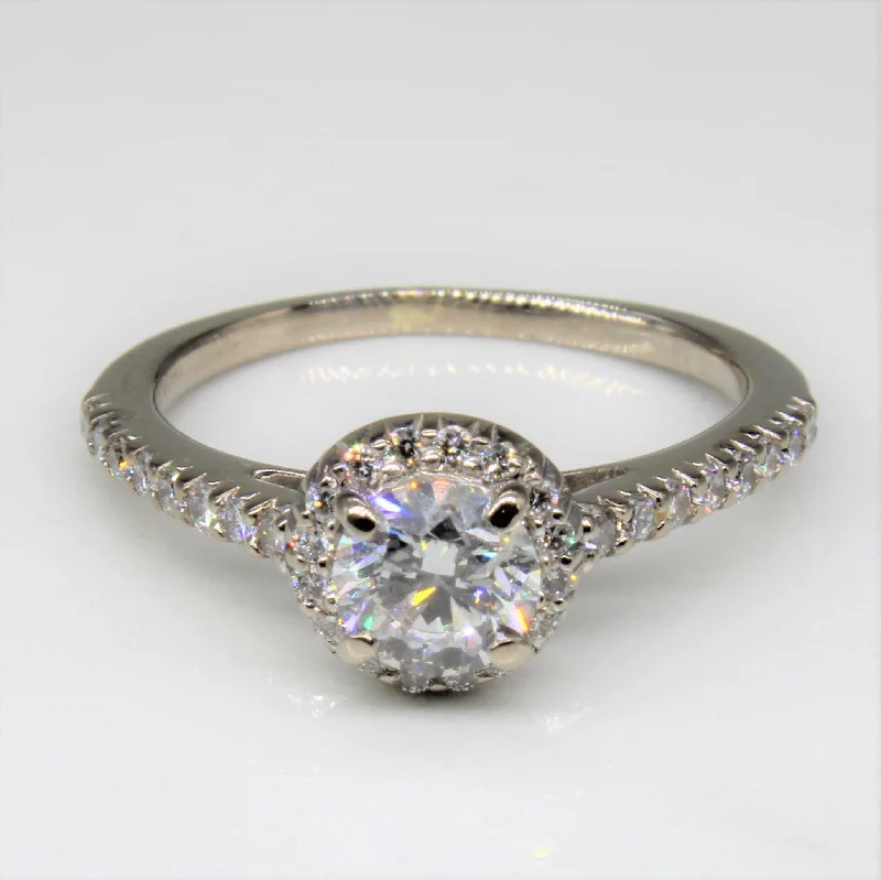 Big Savings On Your Favorite Jewelry Pieces Ritani' Diamond Halo Engagement Ring | 0.65ct, 0.25ctw | SZ 7 |