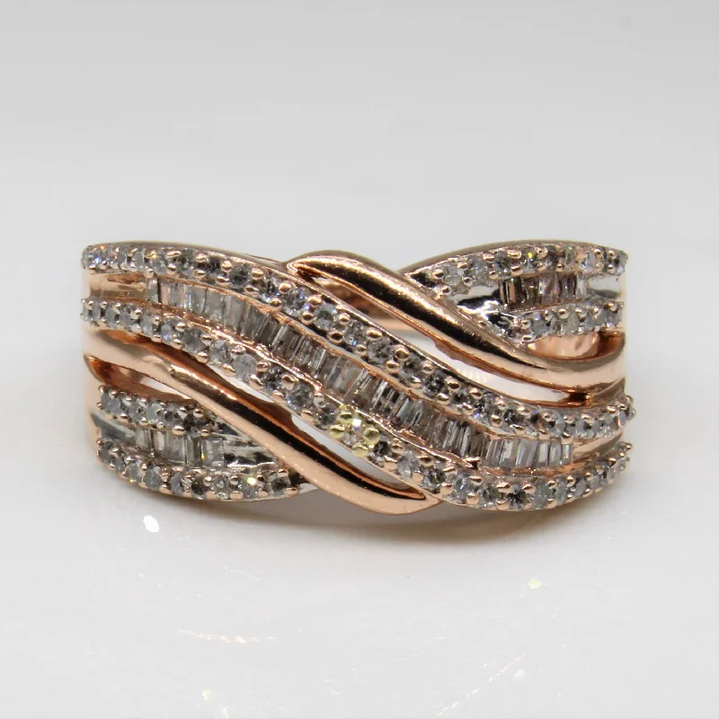 Dazzling Deals On Necklaces, Bracelets, And More Bypass Diamond Rose Gold Ring | 0.50ctw | SZ 7.25 |