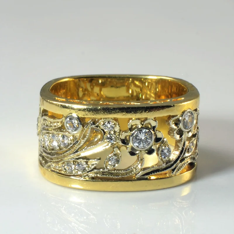 Unlock Unbeatable Jewelry Deals Before They’Re Gone Filigree Floral Diamond Ring | 0.25ctw | SZ 5 |