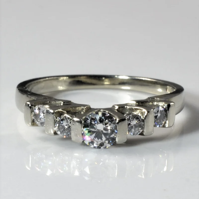 Final Call – Shop Exquisite Jewelry Before It's Gone Five Stone Contour Diamond Ring | 0.40ctw | SZ 6.5 |