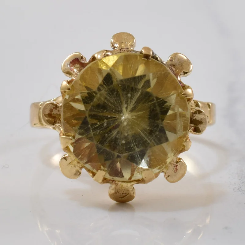 Unmissable Jewelry Discounts – Elevate Your Look For Less Retro Citrine Cocktail Ring | 6.40ct | SZ 8 |