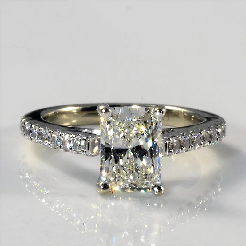 Affordable Elegance – Special Jewelry Sale Now Live Radiant Diamond Cathedral Engagement Ring | 1.18ctw | SZ 3 |