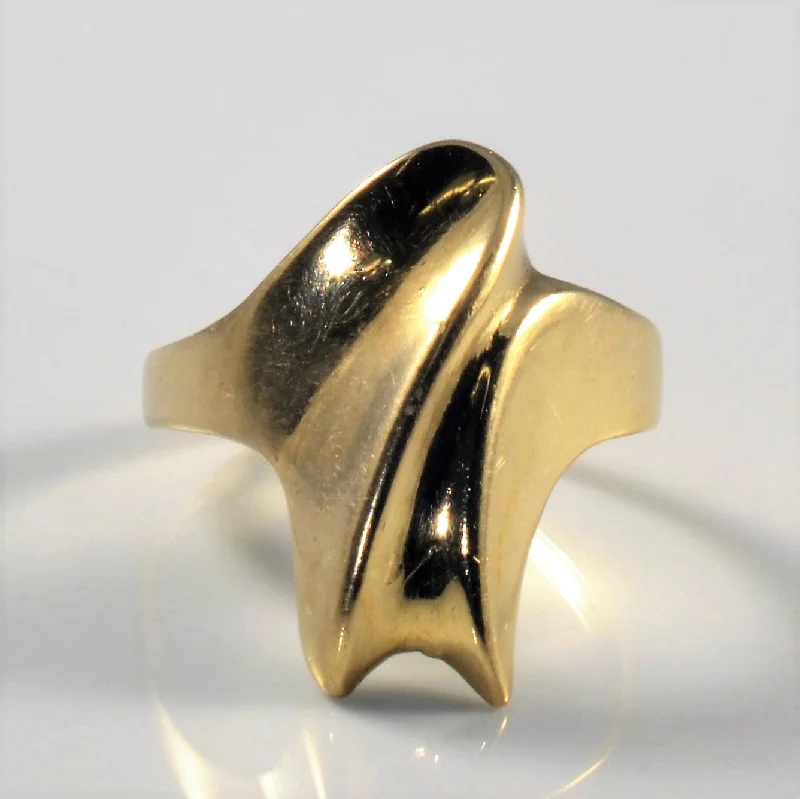 Get The Jewelry You Love At A Price You Love Wide Wave Gold Cocktail Ring | SZ 6 |