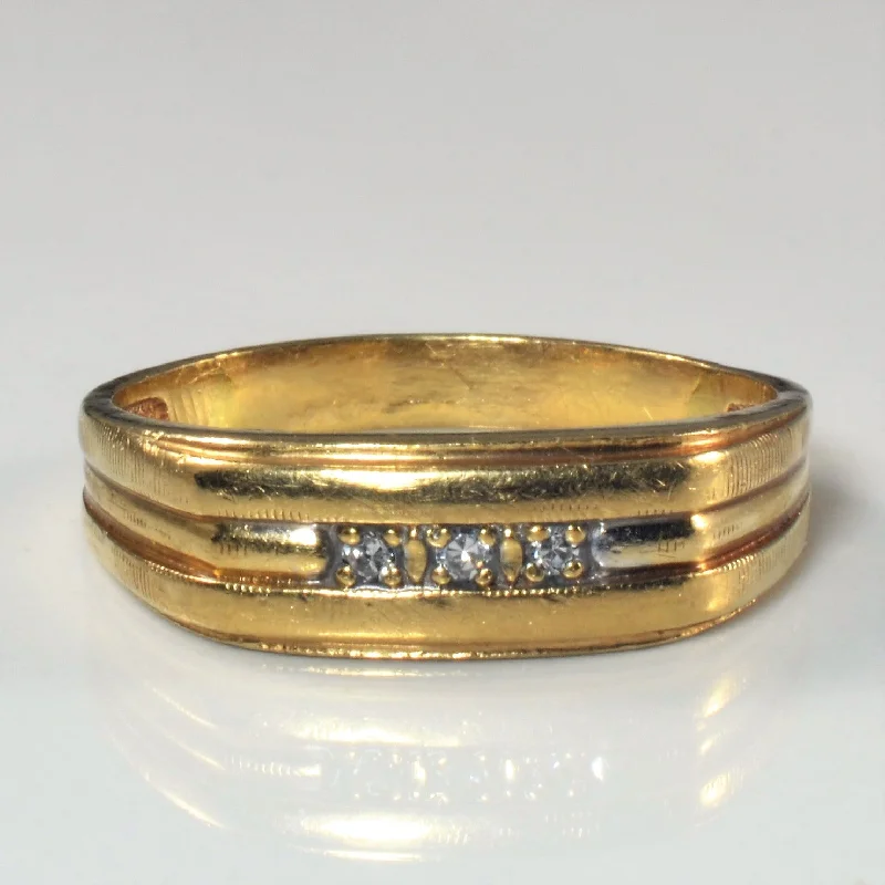 Affordable Luxury Jewelry – Style At A Great Price Grooved Diamond Band | 0.06ctw | SZ 8.5 |