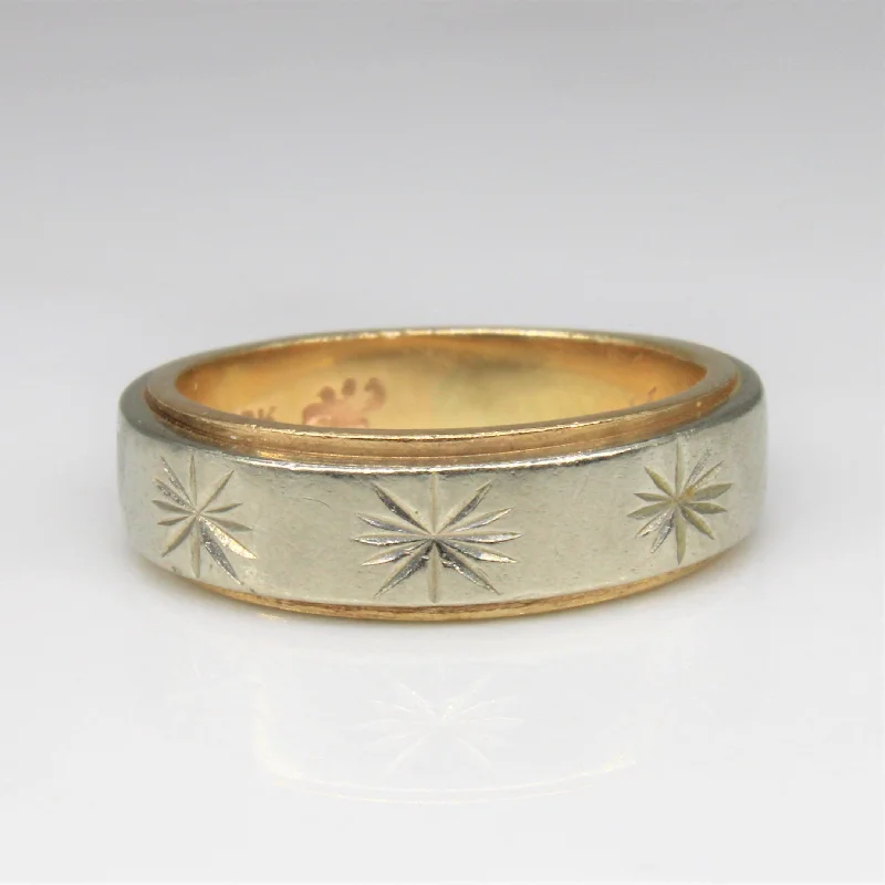 Upgrade Your Jewelry Collection For Less Two Tone Starburst Band | SZ 4.25 |