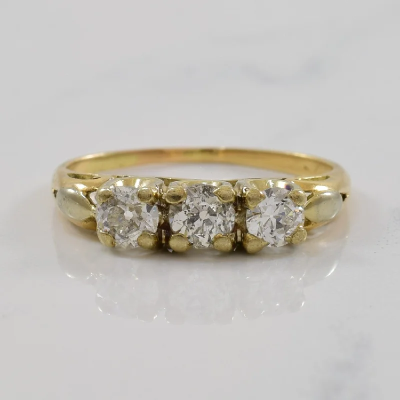 Personalized Jewelry Sale – Meaningful Gifts At Great Prices Old European Three Stone Diamond Ring | 0.55ctw | SZ 5.25 |