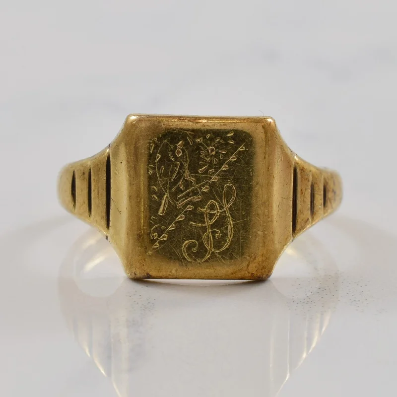 Get Ready To Sparkle – Special Jewelry Discounts 1960s Engraved Intials 'SS' Signet Ring | SZ 10.75 |