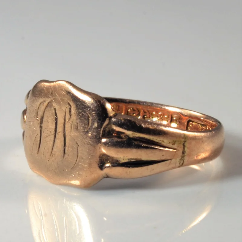 Get The Jewelry You Love At A Price You Love Engraved Initial 'MB' Signet Ring | SZ 8.25 |