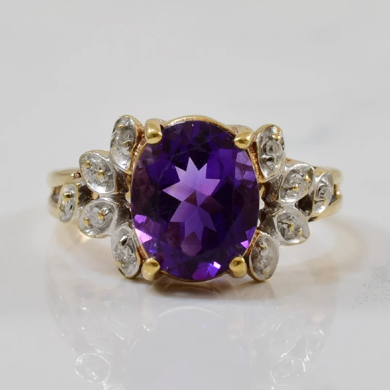 Shop Trending Jewelry With Exclusive Savings Floral Amethyst & Diamond Ring | 2.50ct, 0.05ctw | SZ 7.5 |