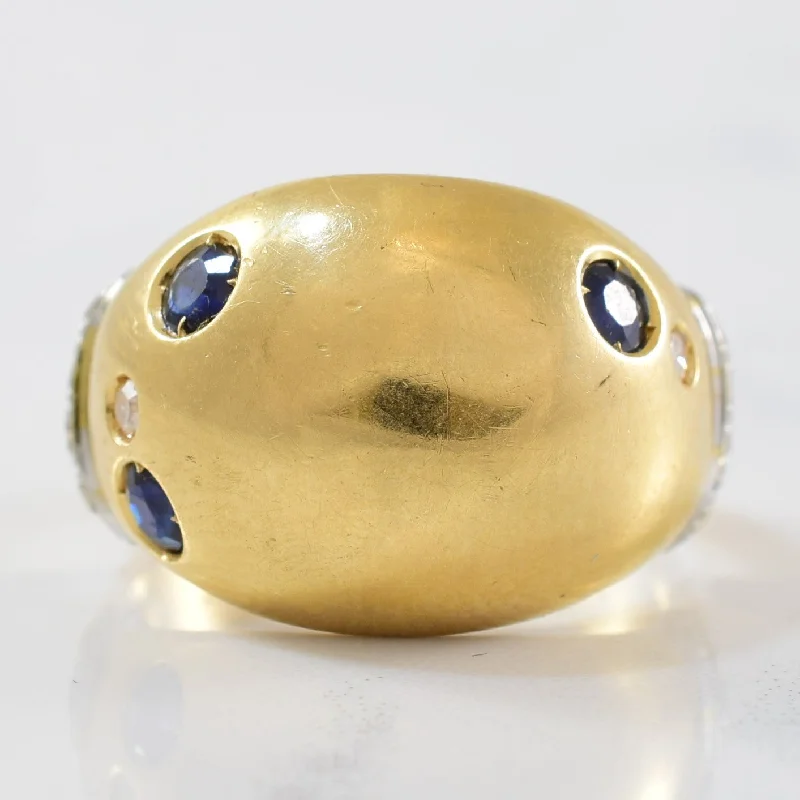 Unmissable Deals On Handmade Jewelry Collections Sapphire & Diamond Bubble Ring | 0.20ctw, 0.12ctw | SZ 6.5 |