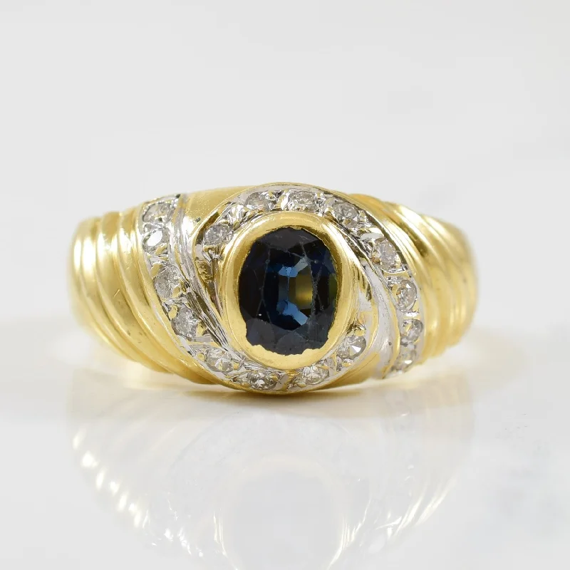 Final Call – Shop Exquisite Jewelry Before It's Gone Blue Sapphire & Diamond Ring | 0.14ctw, 0.75ct | SZ 7.25 |