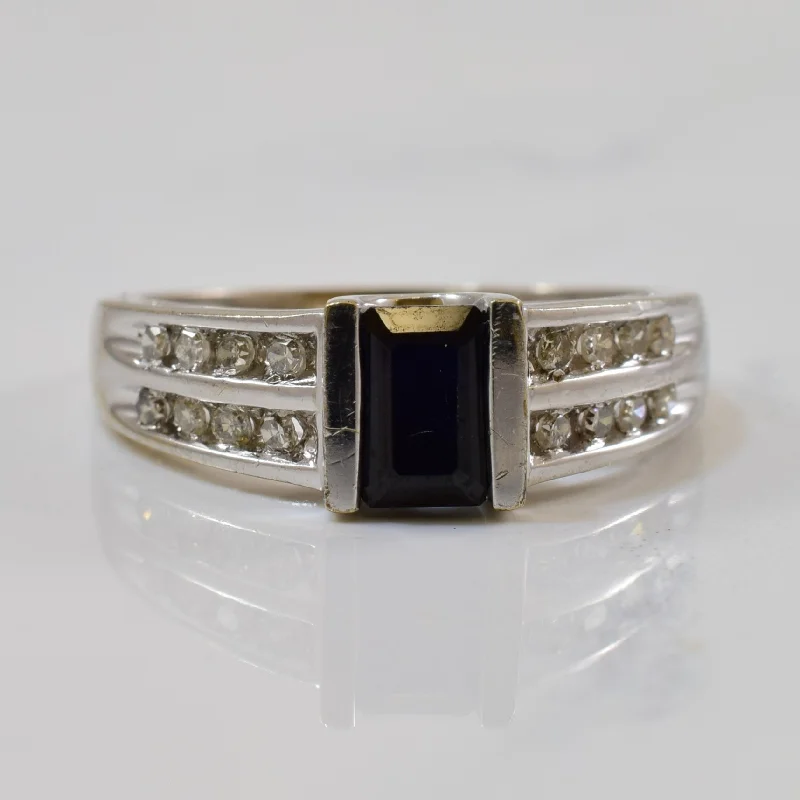 Buy More, Save More On Stunning Jewelry Pieces Blue Sapphire & Diamond Ring | 0.70ct, 0.16ctw | SZ 6 |
