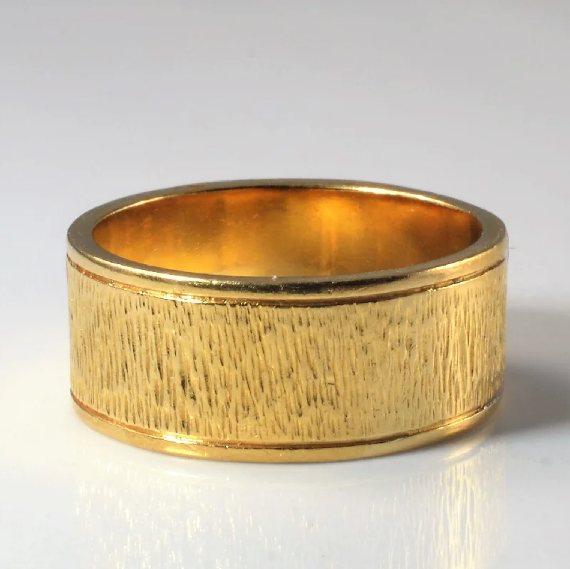 Shop Dazzling Rings, Earrings, And More At Special Discounts Yellow Gold Wood Grain Band | SZ 9.75 |
