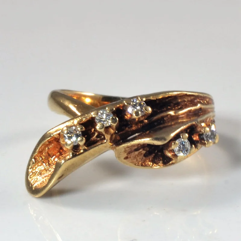 Final Call For Exquisite Jewelry At Reduced Rates Five Stone Diamond Bypass Ring | 0.15ctw | SZ 5.5 |