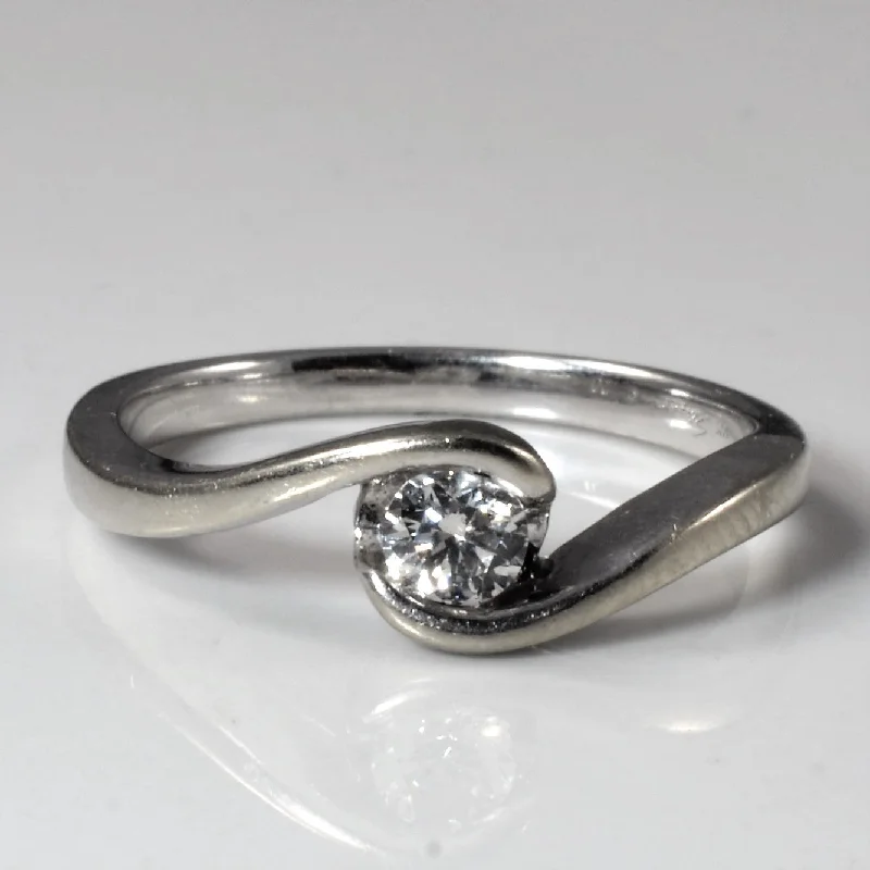Luxury Jewelry At Unbeatable Discounts Bypass Diamond Solitaire Ring | 0.20ct | SZ 7 |