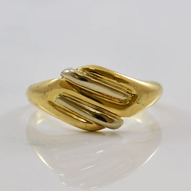 Handcrafted Beauty At Affordable Prices Two Tone Bypass Ring | SZ 7.5 |