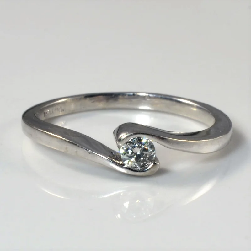 Timeless Beauty, Unbeatable Deals – Jewelry Sale On Bypass Solitaire Diamond Ring | 0.09ct | SZ 5.25 |