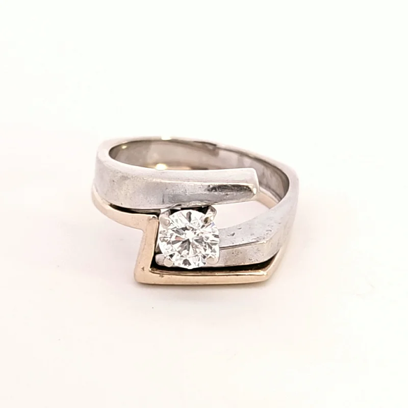 Flash Sale On Exquisite Jewelry – Don't Miss Out Birks' Two Tone Bypass Diamond Ring | 0.78ct | SZ 9.5 |
