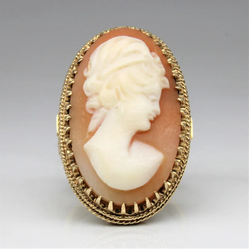 Unmissable Jewelry Discounts – Elevate Your Look For Less Carved Cameo Shell Ring | SZ 7 |