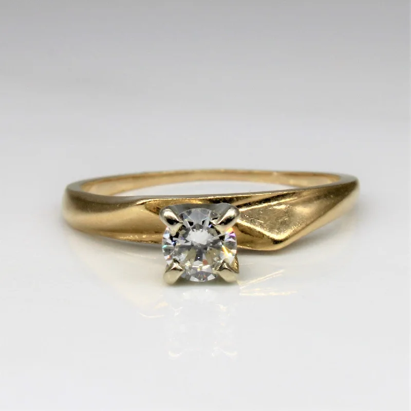 Chic And Stylish Jewelry At Discounted Prices Tapered Bypass Diamond Solitaire Ring | 0.25ct | SZ 5.25 |